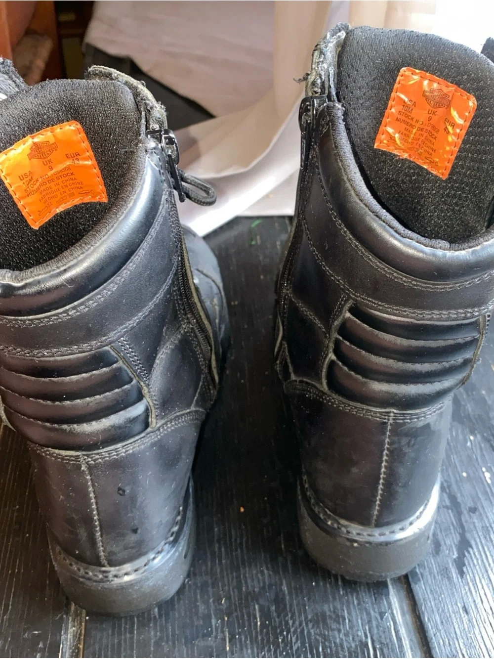 Harley-Davidson Men’s Black Lace-Up Leather Motorcycle Boots